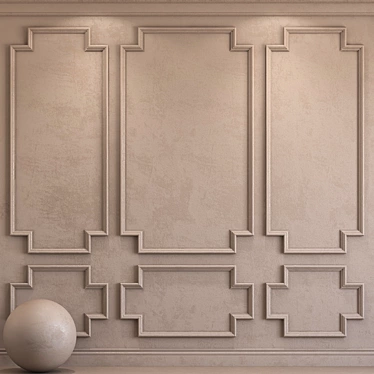 Elegant Plaster Molding 37 3D model image 1 