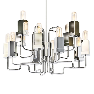 Tech-inspired Chandelier 3D model image 1 