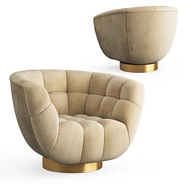 Luxury Essex Lounge Armchair 3D model image 1 