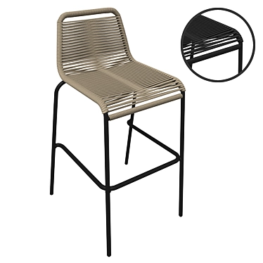 Glenville Upholstered Bar Stool 3D model image 1 