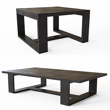 Restoration Hardware Verona Coffee and Side Tables 3D model image 1 