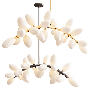 Bubble Cascade Suspension Chandelier 3D model image 1 