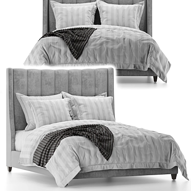 Elegant Hayworth Bed for Ultimate Luxury 3D model image 1 