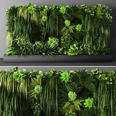 Poly Vertical Garden System 3D model image 1 