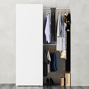 Ikea Ophus Combination Wardrobe - Versatile Storage Solution 3D model image 1 