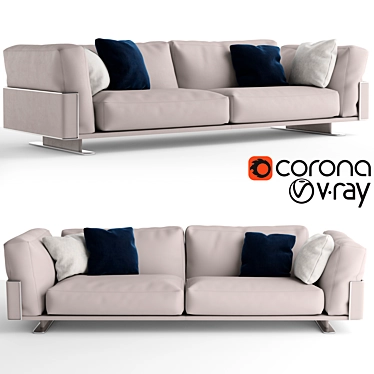 Longhi Ritual Sofa: Stylish, Comfortable, Spacious 3D model image 1 