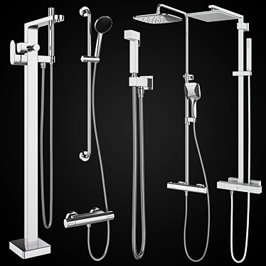 Hygienic Shower Sets by Ravak, GROHE, Villeroy&Boch 3D model image 1 