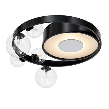 Modern LED Ceiling Chandelier with Glass Globes - IONA-CORE01 3D model image 1 