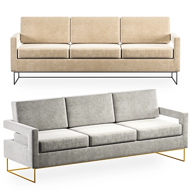 Modern Aloisio Sofa: 3Dmax Render-Ready 3D model image 1 