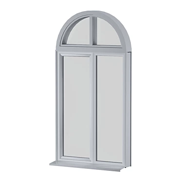 Elegant Arched Window 3D model image 1 