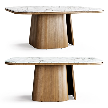 Modern Reda Amalou Dining Table: Ooma 3D model image 1 