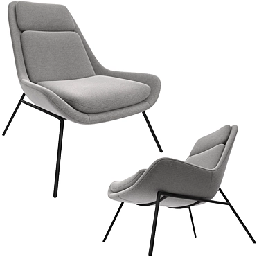 Sleek Eero Accent Chair 3D model image 1 