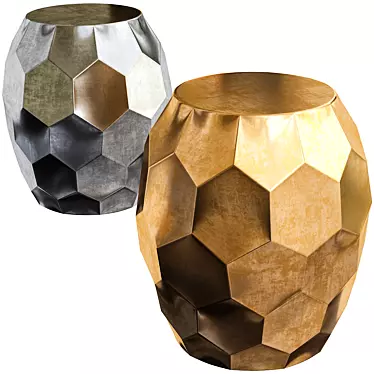 Modern Honeycomb Side Table 3D model image 1 