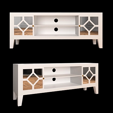 Modern TV Stand - 1550x600x400mm 3D model image 1 