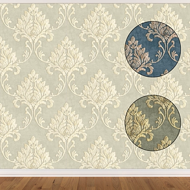 Seamless Wallpaper Set - 3 Colors 3D model image 1 