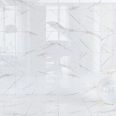 Royal Marble White Wall Tiles 3D model image 1 