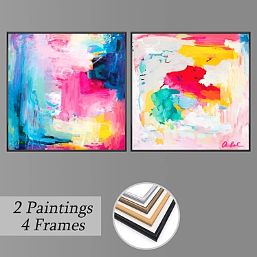 Modern Wall Art Set - No 945 3D model image 1 