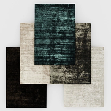 Silky Smooth Contemporary Chrome Rug 3D model image 1 