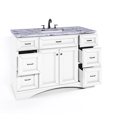Modena Vanity Chest of drawers with washbasin