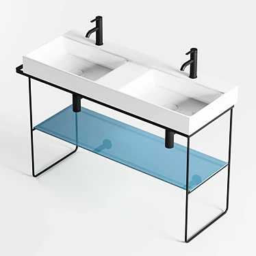 Duravit DuraSquare Double Console Set 3D model image 1 