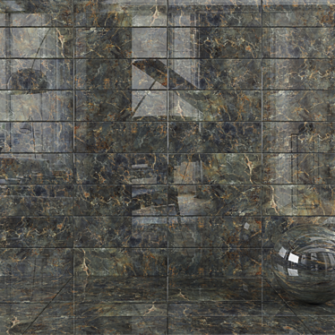Bonita Green Wall Tiles - Set of 2 3D model image 1 