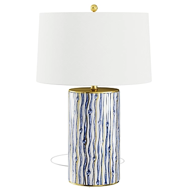 Bohemian Elegance: Hudson Valley Table Lamp 3D model image 1 
