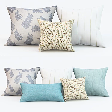 Modern Pillow Set: Perfect for Contemporary Interiors 3D model image 1 