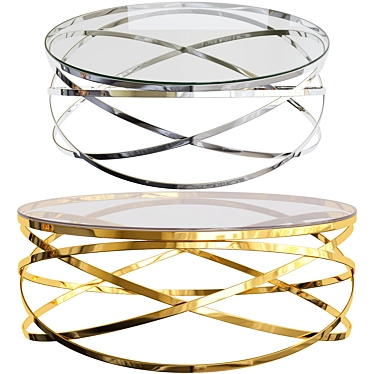 Elegant Allure Round Coffee Table 3D model image 1 