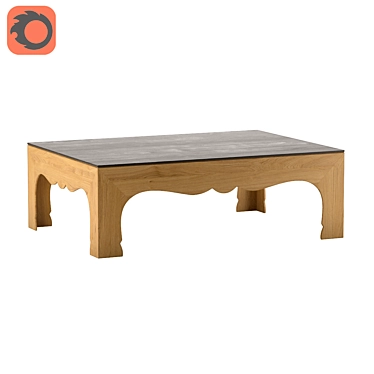 Sarreid Casablanca Coffee Table: Vintage Charm for Your Living Space 3D model image 1 