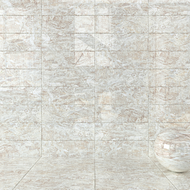 Jupiter Beige Multi-Texture Wall Tiles 3D model image 1 