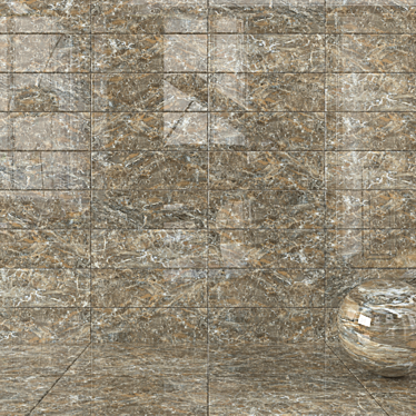 Jupiter Brown Wall Tiles - Multi-Texture, HD Textures 3D model image 1 