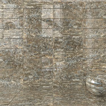 Jupiter Brown Wall Tiles Set - Multi-Texture, HD Textures 3D model image 1 