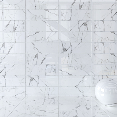 Premium Legacy White Wall Tiles 3D model image 1 