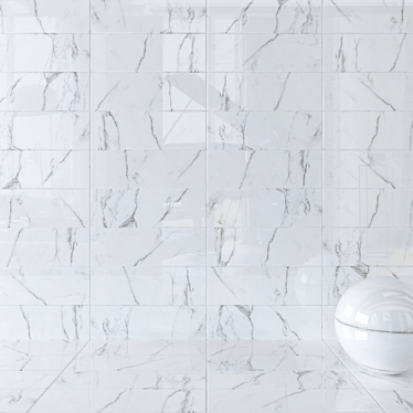 White Legacy Wall Tiles: Multi-Texture, 3D Max with HD Textures 3D model image 1 