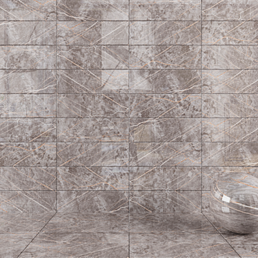 Elegant Fume Marble Wall Tiles 3D model image 1 