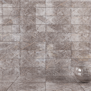 Elegant Fume Marble Wall Tiles 3D model image 1 