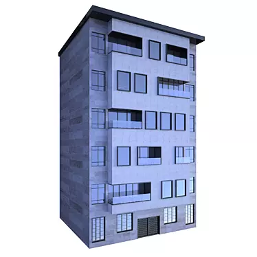 Modern Building Model Kit 3D model image 1 