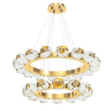 Sputnik Gem: Modern LED Chandelier 3D model image 1 