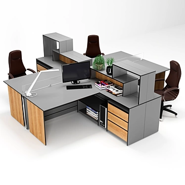 Office Essentials Furniture Set 3D model image 1 