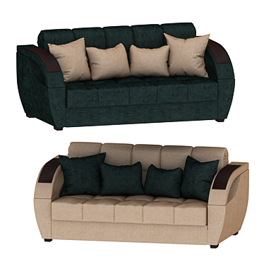 Modern Sofa with Cushions - Hoff Monreal 3D model image 1 