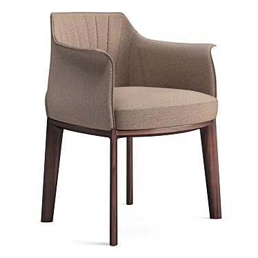 Poltrona Frau Archibald Dining Chair 3D model image 1 