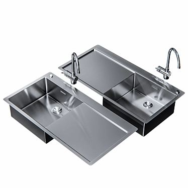 Claron 5 S-IF Premium Stainless Steel Sink 3D model image 1 