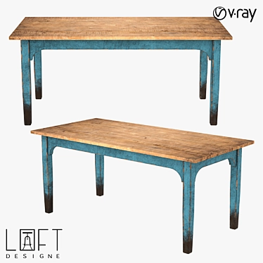 LoftDesigne Wooden Table 60409 3D model image 1 