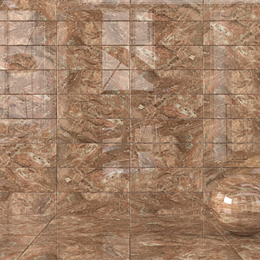 Title: Bergama Brown Wall Tiles: Multi-Texture Elegance 3D model image 1 