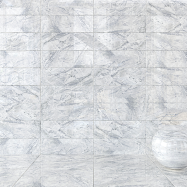 Bergama Gray Wall Tiles: Elegant and Versatile 3D model image 1 