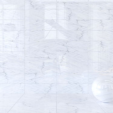 Classic Carrara White Wall Tiles 3D model image 1 