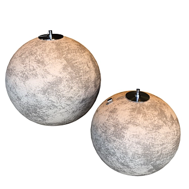Elegant Spherical Oil Lamps 3D model image 1 