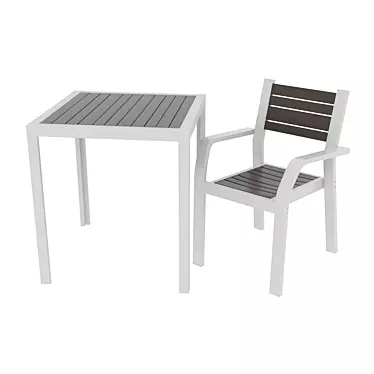 Schelland Outdoor Table and Chair Set 3D model image 1 