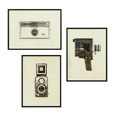 Retro Camera Prints 3D model image 1 