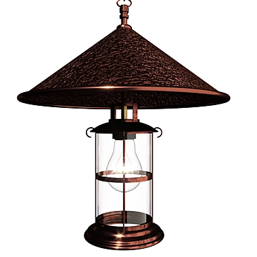 Rustic Adjustable Loft Lamp 3D model image 1 
